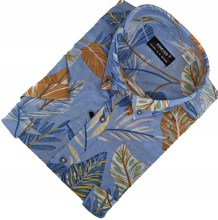 Koszula-hawajska-w-palmy-roslinne-motywy-niebieska-brazowa-plazowa-39-Model-Krotki-rekaw.jpeg