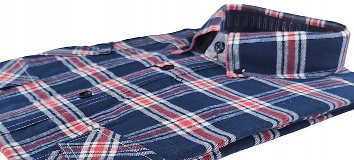 Koszula-meska-w-kratke-granatowo-czerwona-bawelna-2-kieszenie-rozmiar-39-Rodzaj-kolnierzyka-kolnierzyk.jpeg