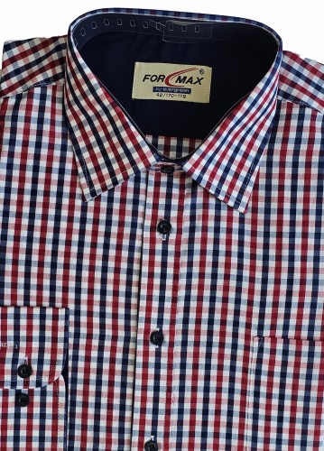 Czerwona koszula w drobną kratkę długi rękaw rozmiar 43.jpeg