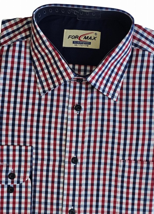 Czerwona koszula w drobną kratkę długi rękaw rozmiar 43.jpeg