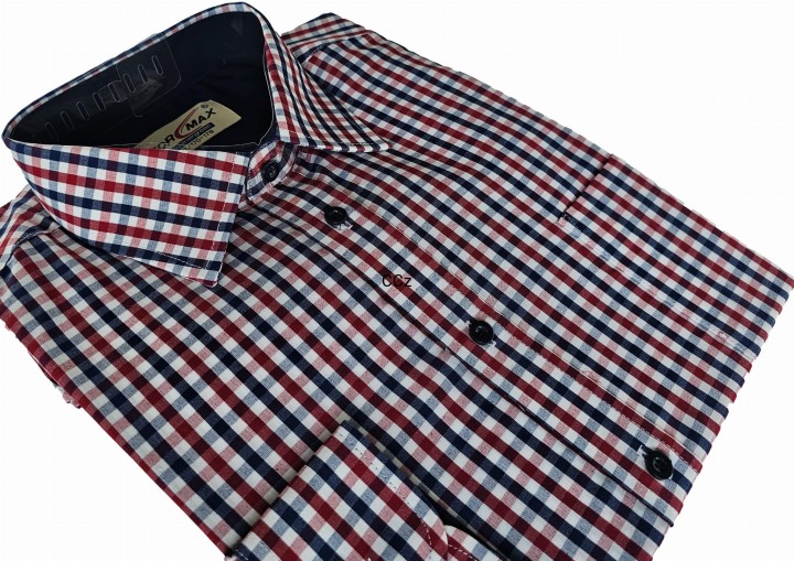 Czerwona koszula w drobną kratkę długi rękaw rozmiar 44.jpeg