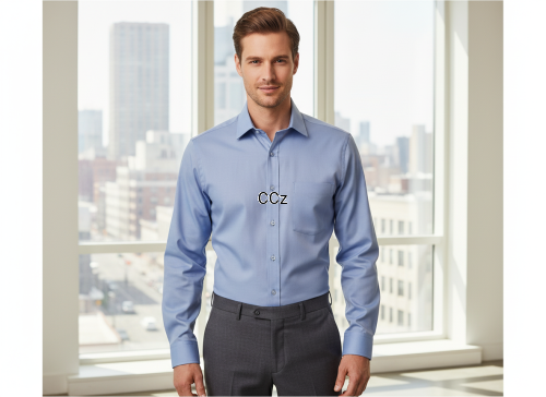 Niebieska Męska koszula .png