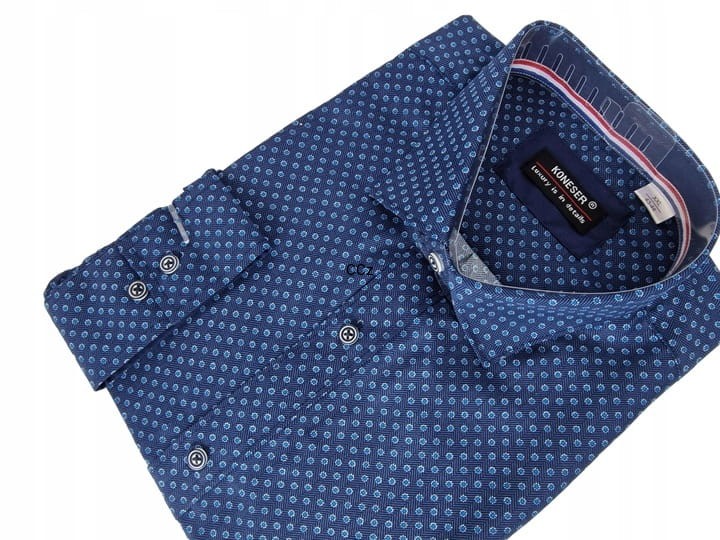 Elegancka-Ciemnoniebieska-Koszula-Meska-z-Nadrukiem-Idealna-rozmiar-39-Rozmiar-M.2.jpeg