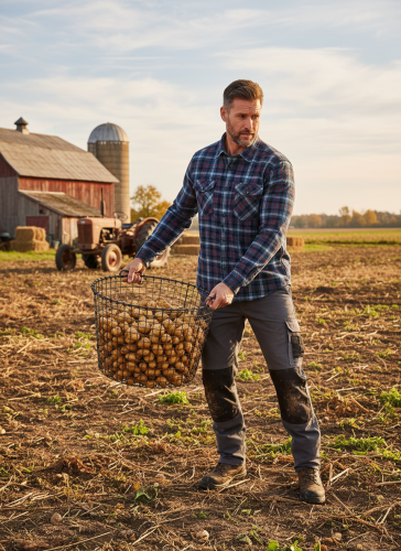 Granatowa w czerwoną kratę z Grubego Polaru 2 kieszenie na guziki .png