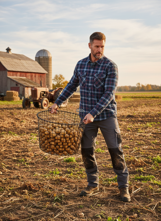 Granatowa w czerwoną kratę z Grubego Polaru 2 kieszenie na guziki .png