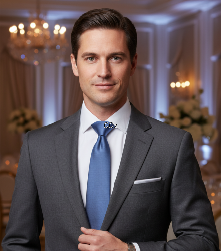 Niebieski cyjanowy krawat gładki śledż - dopełnienie eleganckiego wyglądu.png