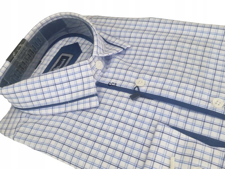 Modna-Eleganckia-meska-koszula-w-kratke-Biala-Koszula-w-Niebieska-Kratke-38-Rozmiar-kolnierzyka-S-M.jpeg