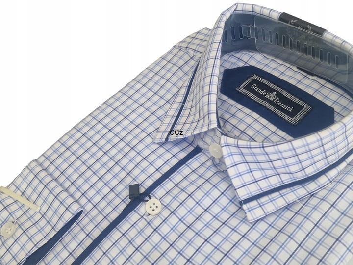 Modna-Eleganckia-meska-koszula-w-kratke-Biala-Koszula-w-Niebieska-Kratke-38-Model-Koszula-w-kratke-meska.jpeg