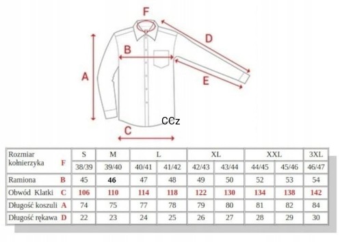 Tabelka Koszula-Niebieska-z-Krotkim-Rekawem-Styl-i-Komfort-w-Jednym-rozmiar-44-Linia-regular.jpeg
