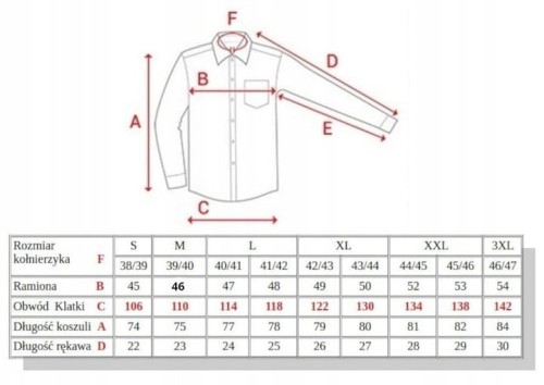 Tabelka Koszula-Niebieska-z-Krotkim-Rekawem-Styl-i-Komfort-w-Jednym-rozmiar-44-Linia-regular.jpeg