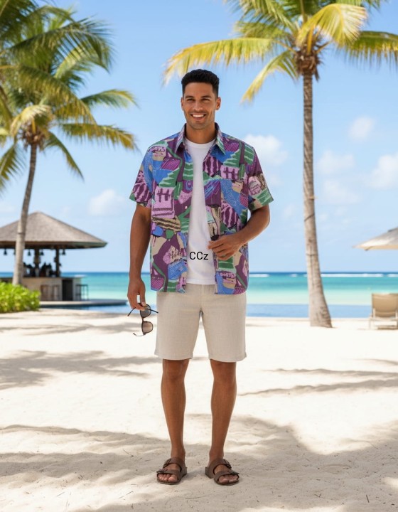 Meska-Bawelniana-Koszula-Krotki-rekaw-na-LATO-Wielokolorowa-w-Mozaike-45.jpeg