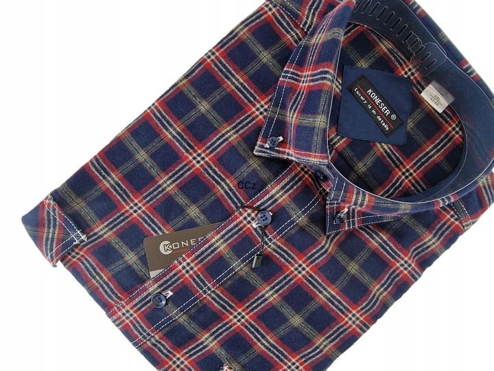 Wygodna-Granatowa-Koszula-w-Czerwona-Kratke-Dla-Kazdego-Mezczyzny-rozm-39-Rozmiar-M.jpeg
