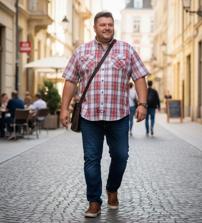 Duża Elegancka-Koszula-Meska-Ceglasta-Kratka-Idealna-na-Kazda-Okazje-rozmiar-47.jpeg