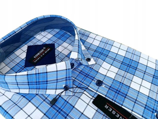 Klasyczna-Wygodna-Niebieska-Koszula-Meska-z-krotkim-rekawem-w-Kratke-49-Linia-plus-size-duze-rozmiary.jpeg